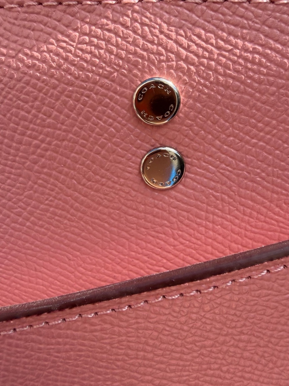 Coach Pink Pebbled Leather Satchel – Structured, Silver Hardware, Crossbody Stra - Picture 7 of 16
